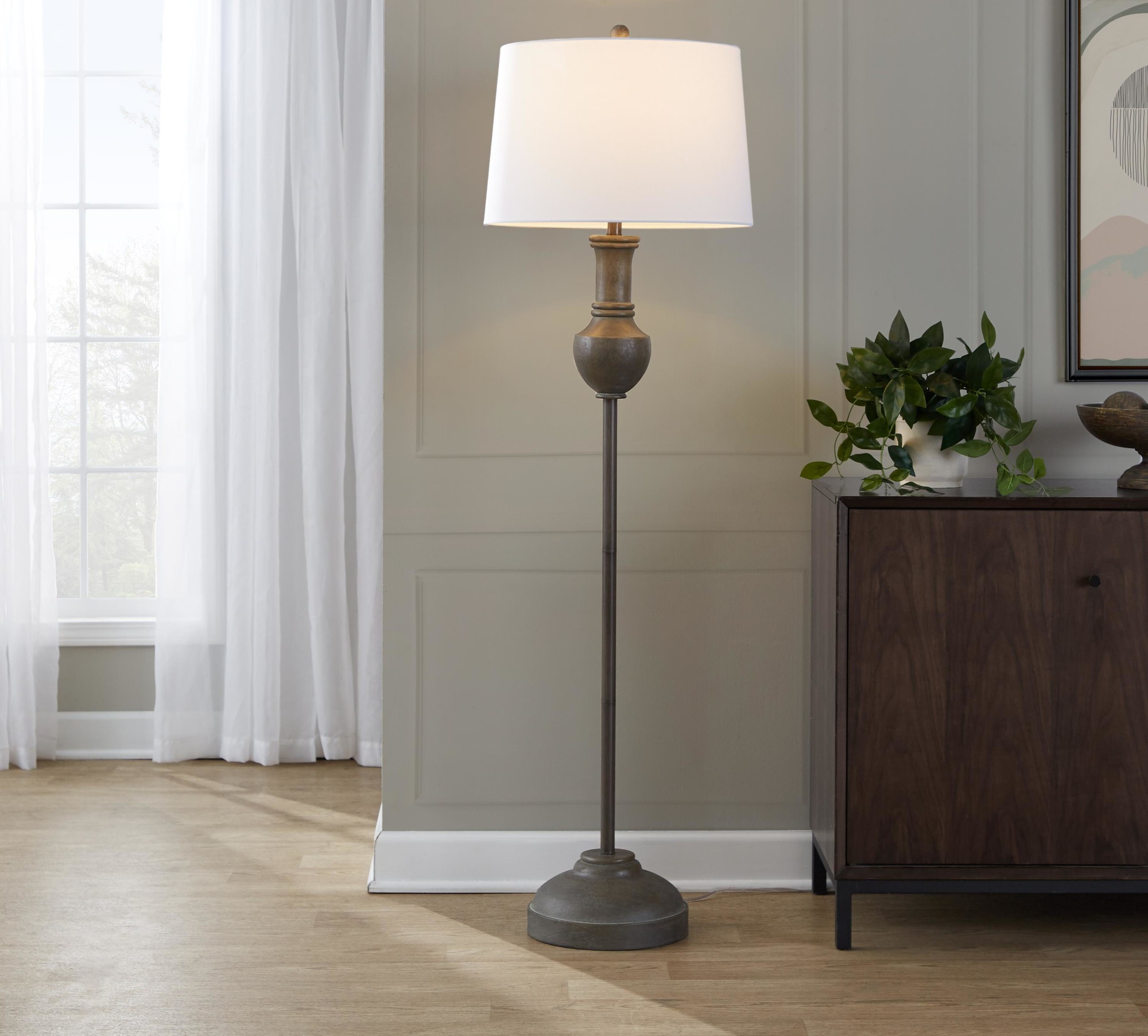 Griffin 61" Polyresin Floor Lamp